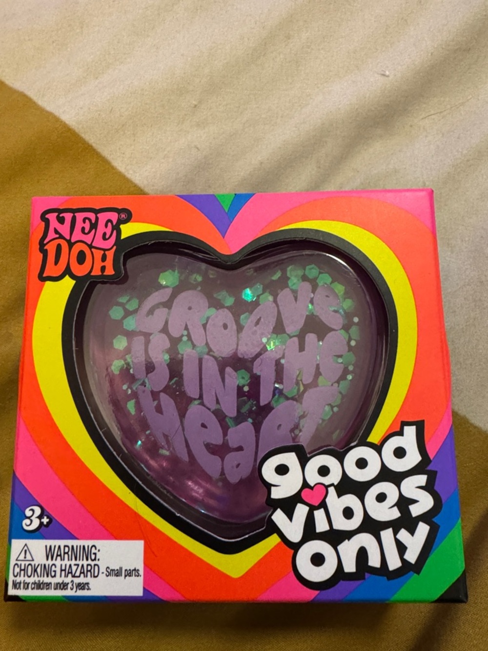 NeeDoh good vibes only  - Purple Glitter 'Groove Is In The Heart'